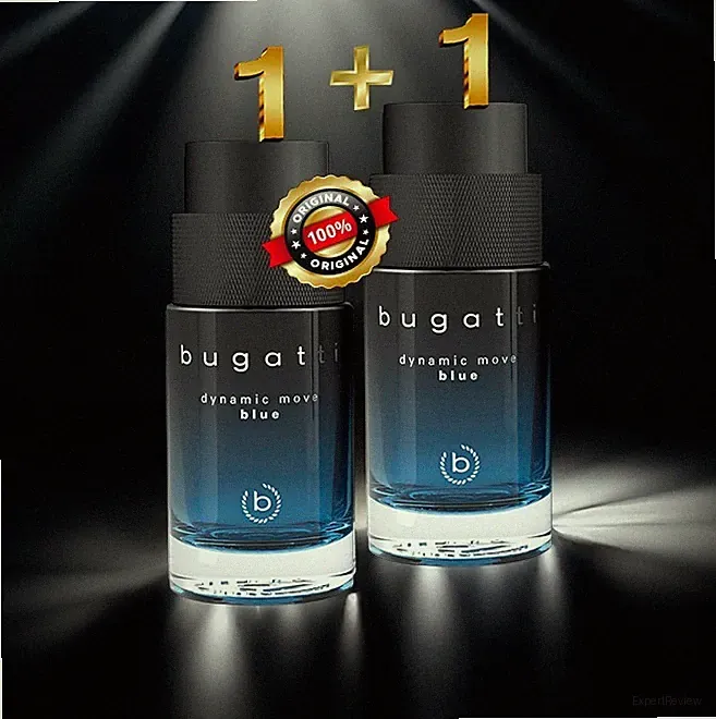 ✅💯 1+1 Bugatti Dynamic Move blue und blue Herren Parfum Duft Eau de Toilette ✅