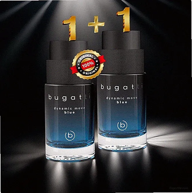 ✅💯 1+1 Bugatti Dynamic Move blue und blue Herren Parfum Duft Eau de Toilette ✅