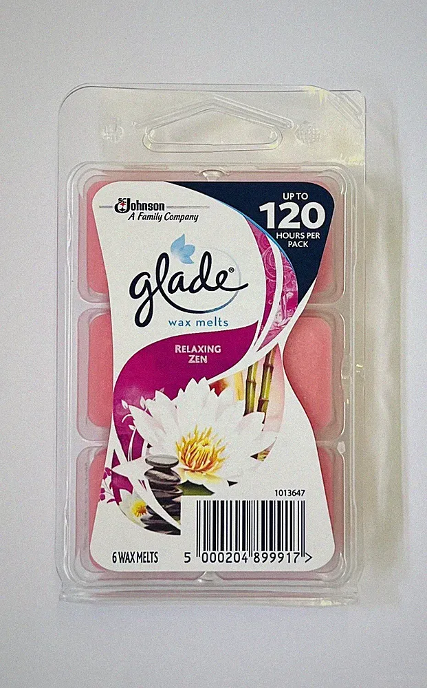 1 X GLADE WAX MELTS RELAX ZEN KERZENBRENNER NACHFÜLLER DUFT DUFT 66G
