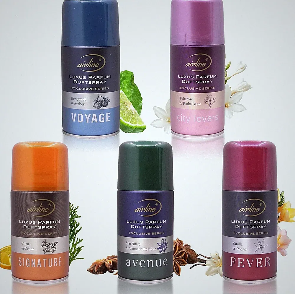 1 x Luxus Parfüm Duftspray Lufterfrischer Nachfüller | 250 ml |4 Sorten Raumduft