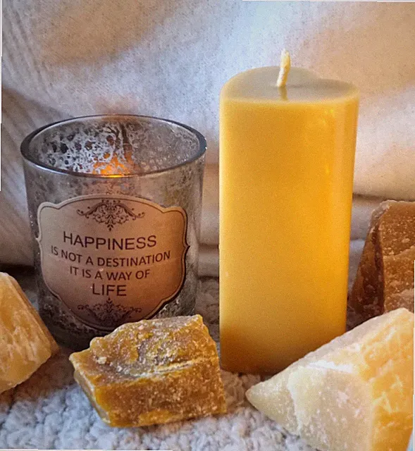 1 x Reines Bienenwachs Stumpenkerze Liebe Herz Kerze Hochzeitstag Party Geschenk