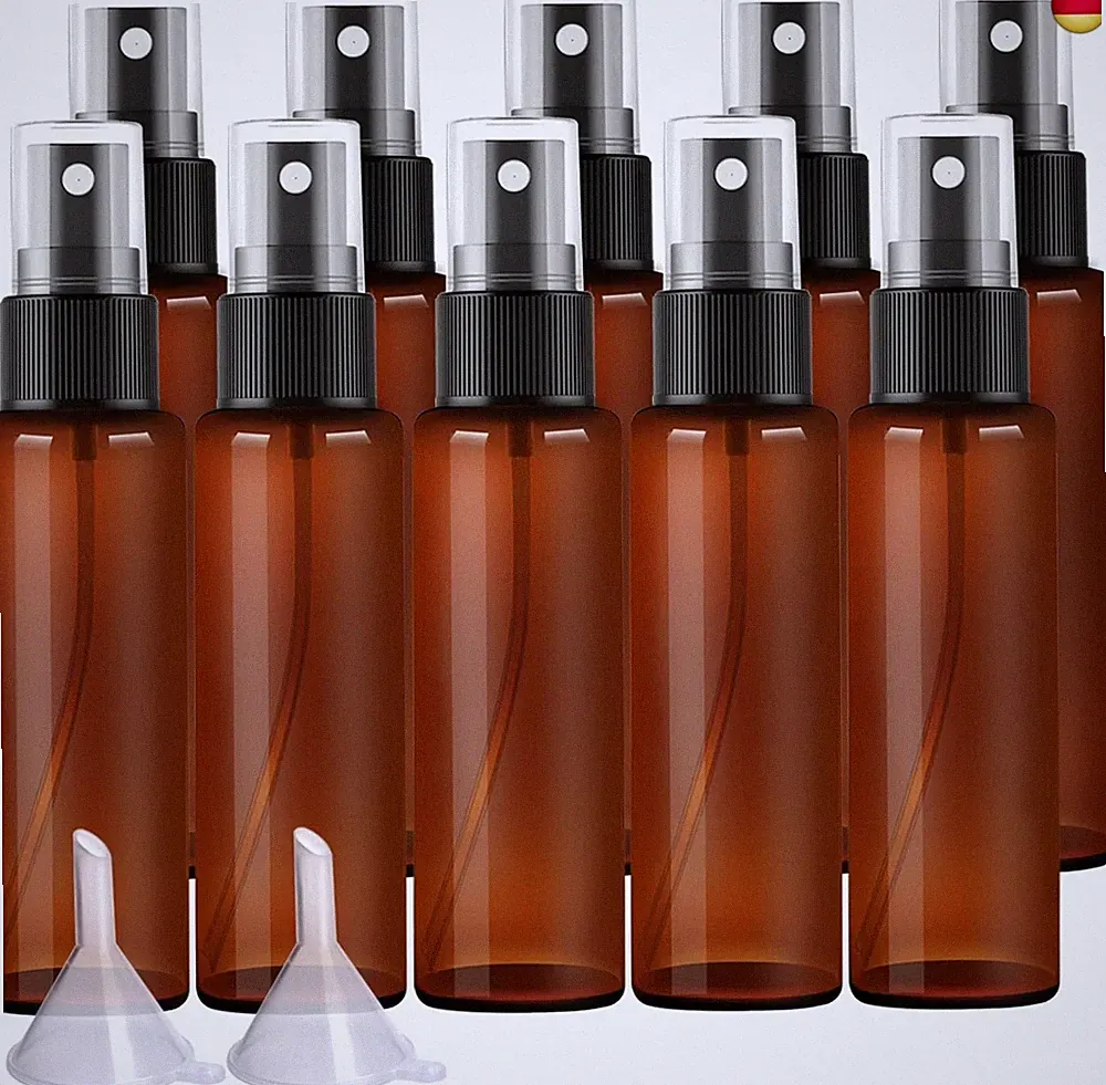 10 × 30ml Pump Sprühflasche mit Trichter, Zerstäuber 30ml Sprayflasche Leer Parf