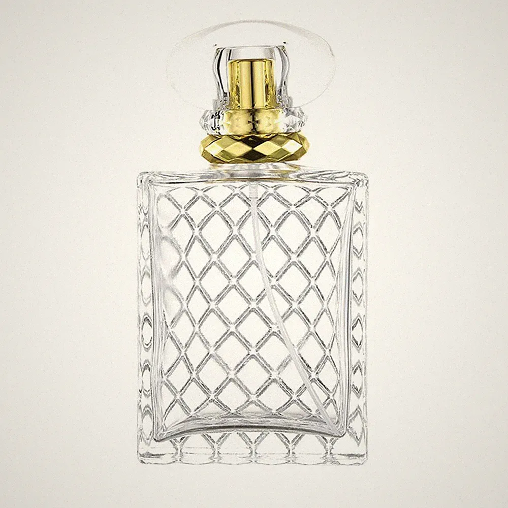 100 ml Glasquadratische Parfümflaschen Parfümzerstäuber -Nachfüllungsbehälter