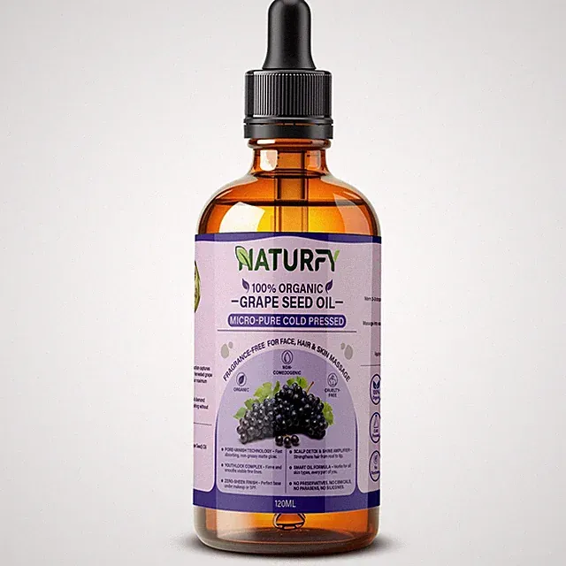 100% reines Traubenkernöl natürlich kaltgepresst für Haut, Haare & Massage UK 120ml