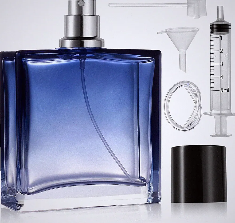 100ml Nachfüllbarer Parfümzerstäuber Flasche mit Pipetten für unterwegs, Glas