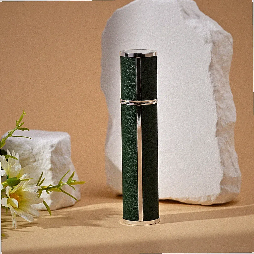 10ml Parfümzerstäuber Glas Mit Lammleder-Optik, Nachfüllflasche Für Reise