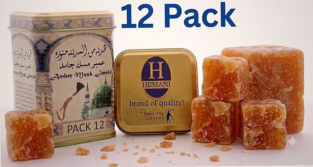 12 Original HEMANI Amber Musk Jamid Duftstein Alkoholfrei*Arabische Parfüm Amber