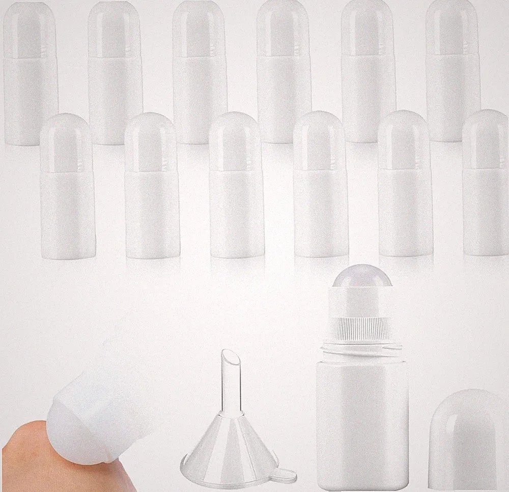 12 Stück Deoroller zum Befüllen, Roll on Flasche Leer 50ml Deo Roller zum S