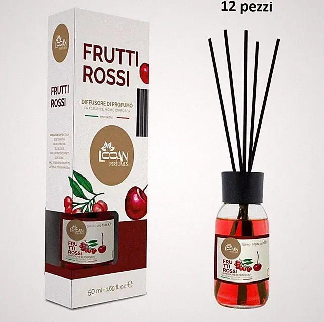12-tlg. Duft Diffuser Aroma Raumdeodorant Rote Früchte 50ml dfh