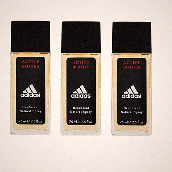 (1L/95,47€) 3 x 75 ml Adidas Active Bodies Deo Herren Pflege D/S