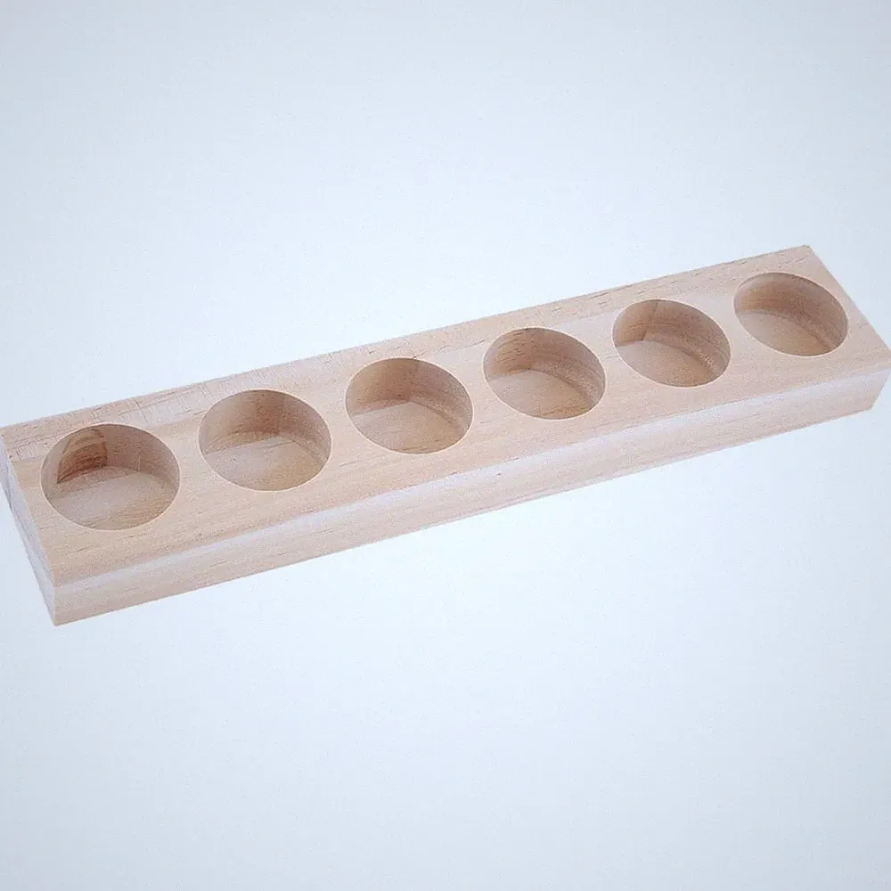 1x Holz Display Organizer Halter Ständer Gestell für 6 Flaschen Ätherisches Öl Parfüm
