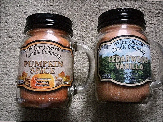 2 Our Own Candle Company große Einmachgläser PUMPKIN SPICE & CEDARWOOD VANILLA DUO