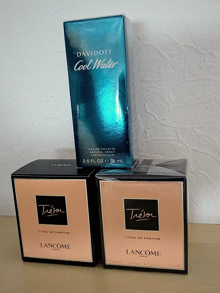 2 parfüm damen tresor 30 ml und 1 herren davidoff cool water 75 ml
