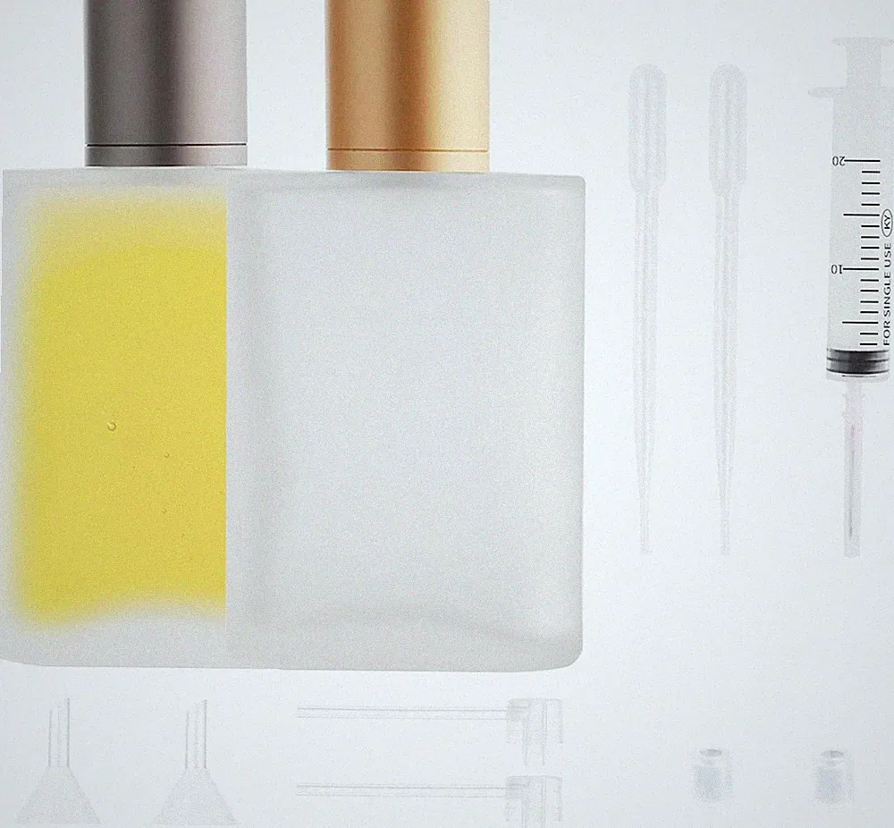 2 Stück Parfümflasche 100ml, Portable Parfümzerstäuber Glas Parfum Flakon Leer m