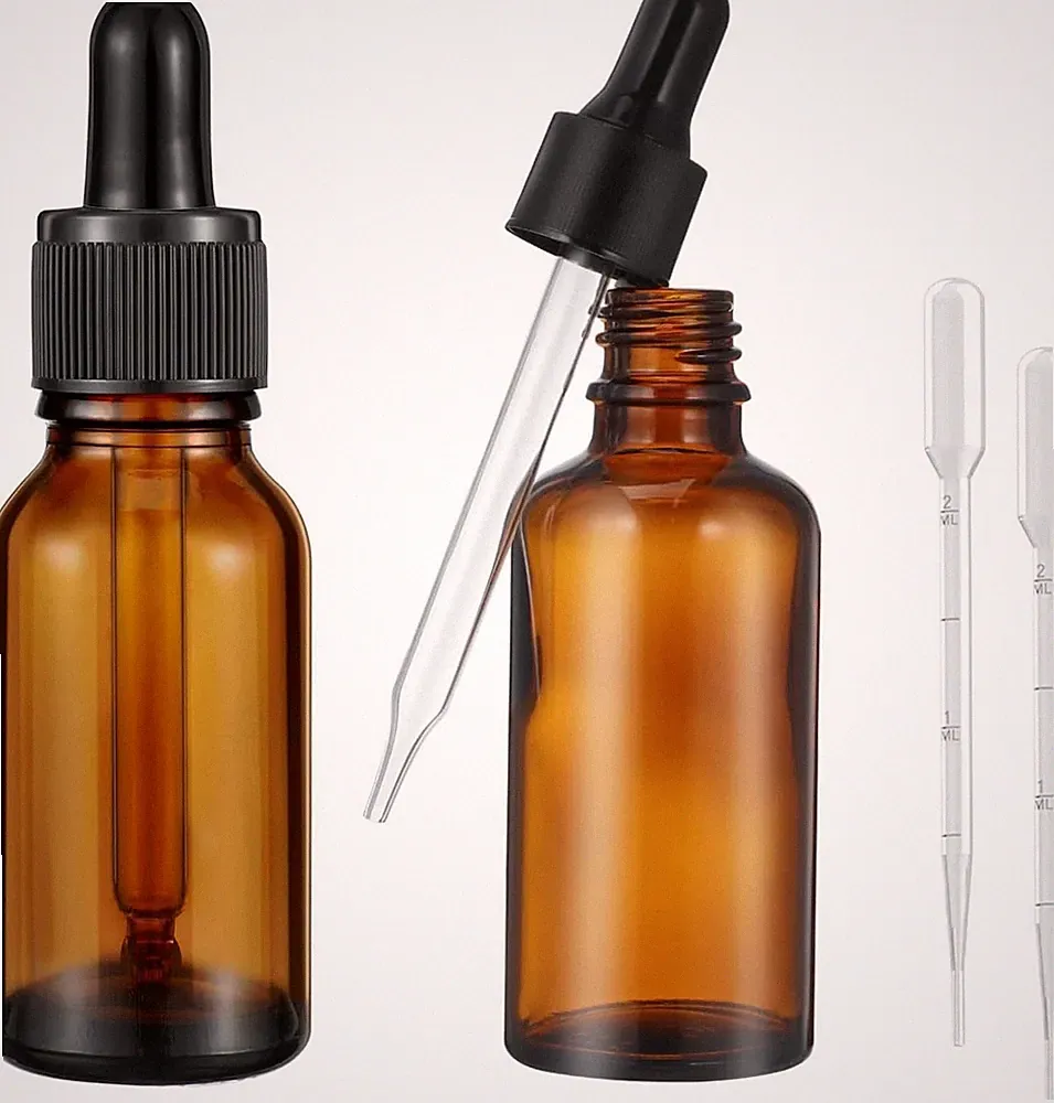 2 Stück Pipettenflaschen Glas 50ml Auslaufsicher Für Öle Parfüm Wiederverwendbar