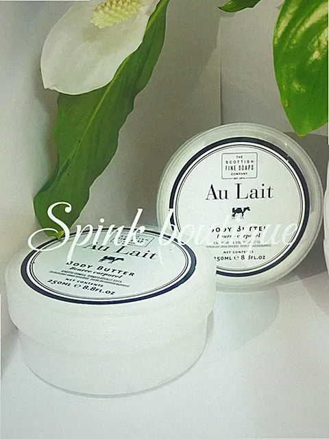 2× The Scottish Fine Soaps Au Lait Body Butter 250 ml Sensitive Formula Neu