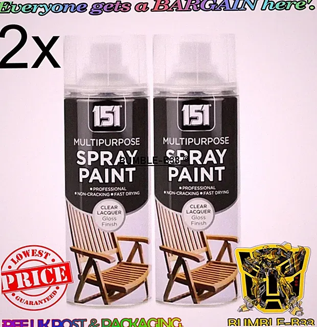 2 x 151 Mehrzweck Sprühlack und Klarlack glänzend 400 ml