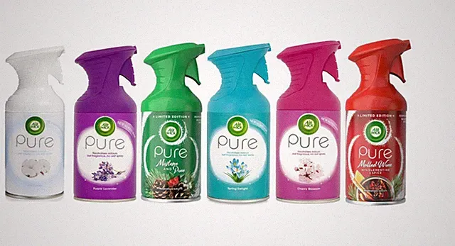 2 x Airwick Pure Lufterfrischer Raumspray 250ml neutralisiert Gerüche verschiedene Düfte
