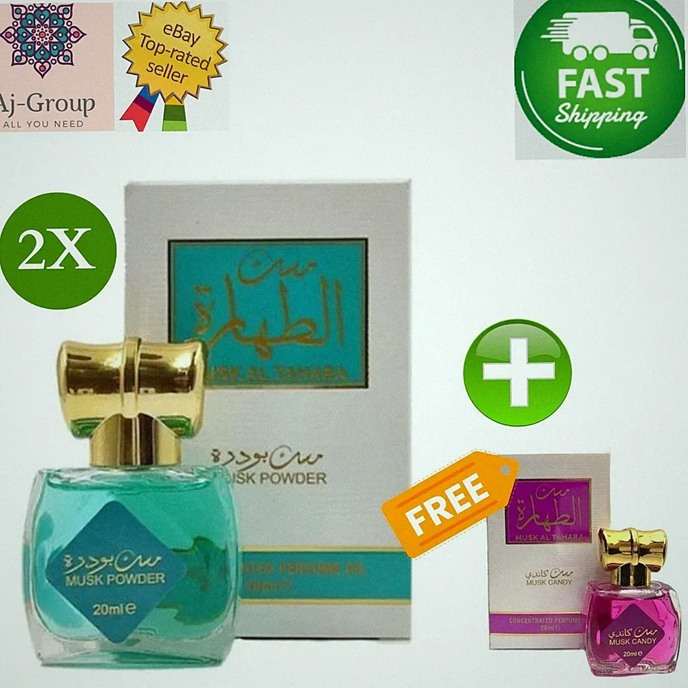 2 X AlAQEEQ Moschus Pulver AL Tahara Konzentriertes Öl ⭐ Drittes als Gratis G...