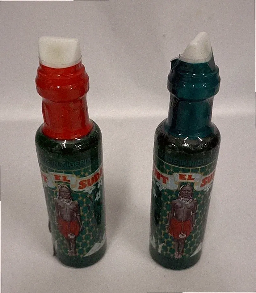 2 x BINT EL SUDAN Spirituelles Parfümöl - rote Kappe & grüne Kappe