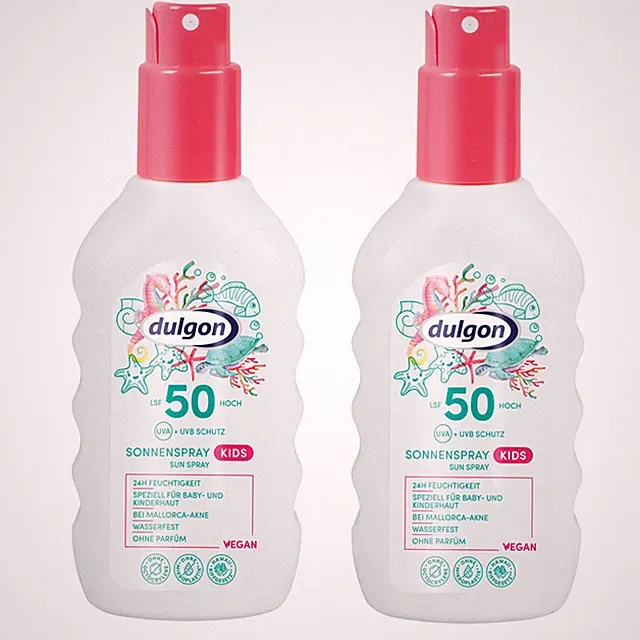 2 x dulgon Sonnenspray Kids LSF 50 für Baby- & Kinderhaut je 200 ml 0% Parfüm