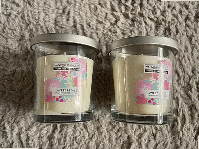 2 Yankee Candle Tumbler Glas Duft Raumduft Sweet Petals 200g