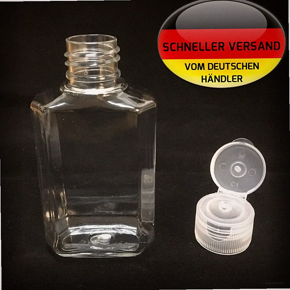 20x 50ml bis 70ml LEERE Parfum Flasche mit Dosierer Gel- Liquidflasche Plastik