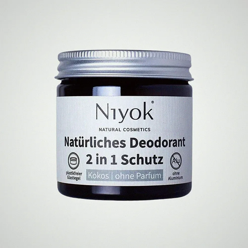 (249,75 EUR/l) Niyok 2in1 Deodorant Creme 40ml Kokos ohne Parfum