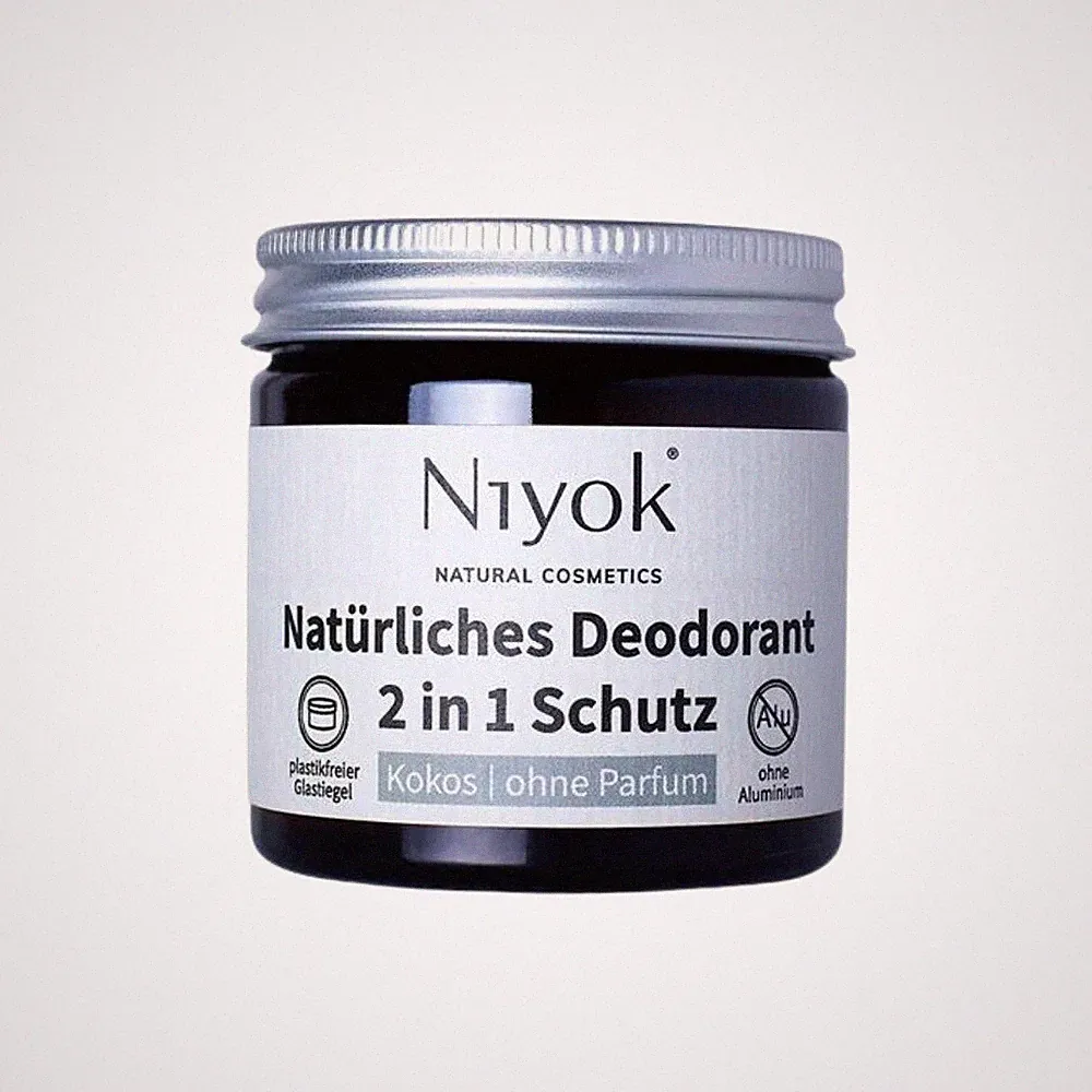 (249,75 EUR/l) Niyok 2in1 Deodorant Creme 40ml Kokos ohne Parfum