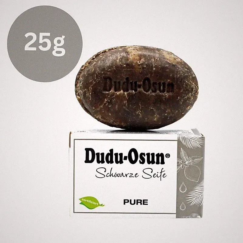 25g Dudu Osun® PURE Schwarze Seife aus Afrika parfümfrei zertifiziert Spa Vivent