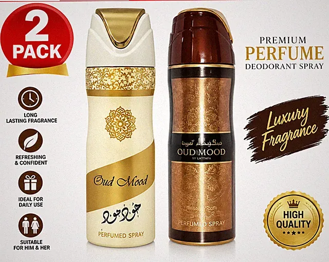 2er Pack Dubai Oud Duftspray 200ml | Iconic, Exotic & Unisex Deodorant