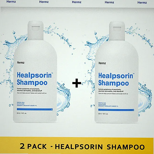 2er Pack Psoriasis Shampoo 500ml Salicylsäure - Dermz Healpsorin Therapeutic UK