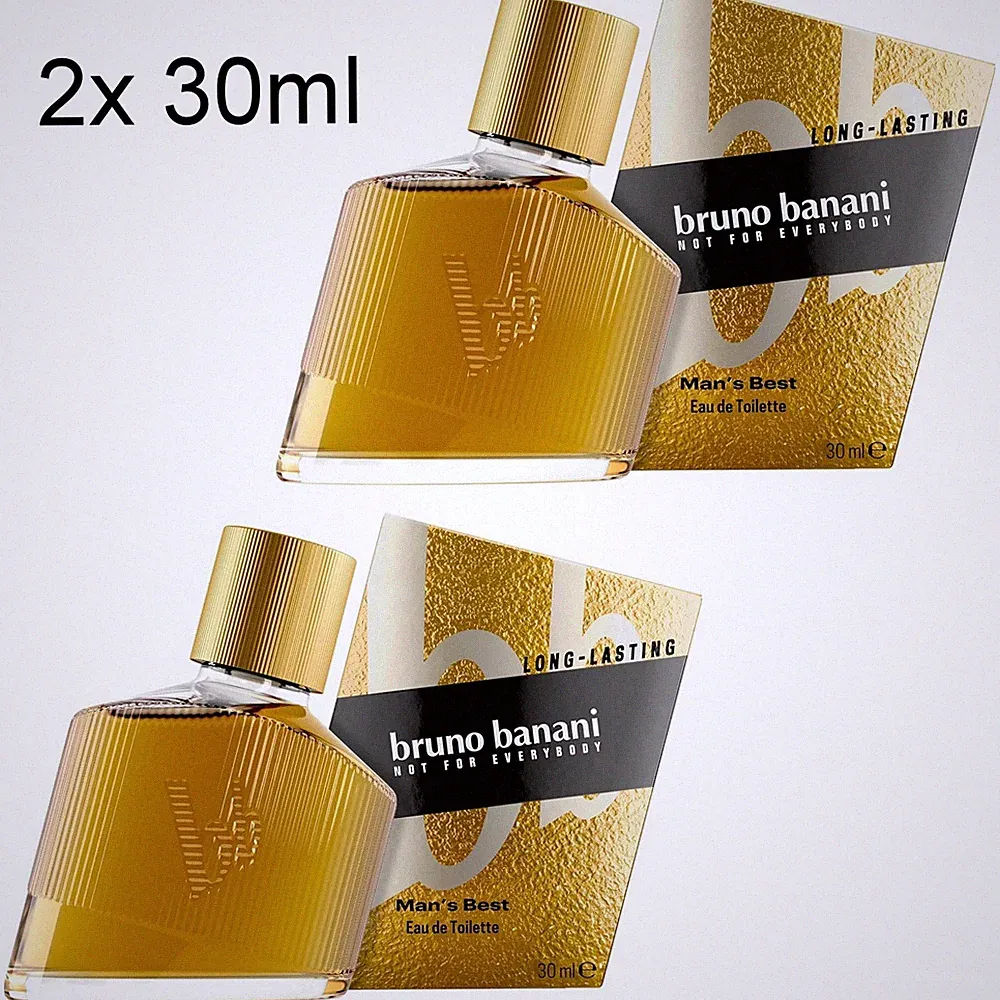 2x 30ml Bruno Banani Man's Best EdT Eau de Toilette Neu