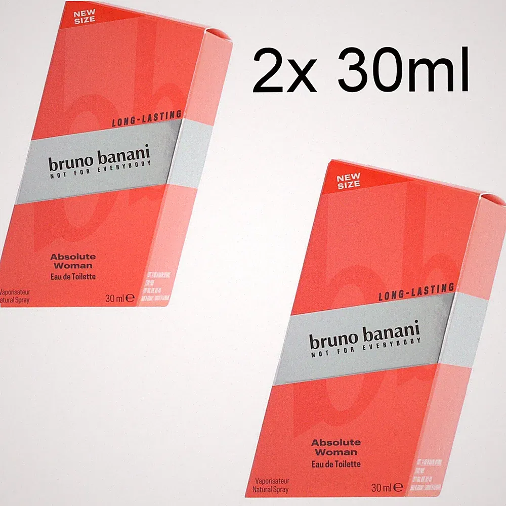 2x Bruno Banani - Absolute Woman Eau de Toilette Spray 2x 30ml neu