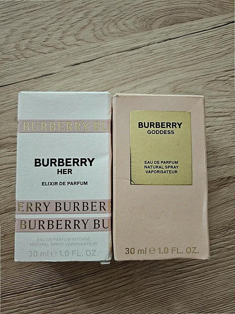 2x burberry 1x goddess 30ml 1x Her Elixir 30ml