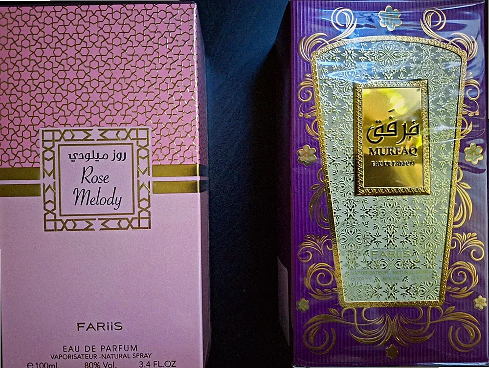 2x FARIIS Rose Melody Eau de Parfum Spray 100 ml Rosenduft Normale Größe+ Murfaq