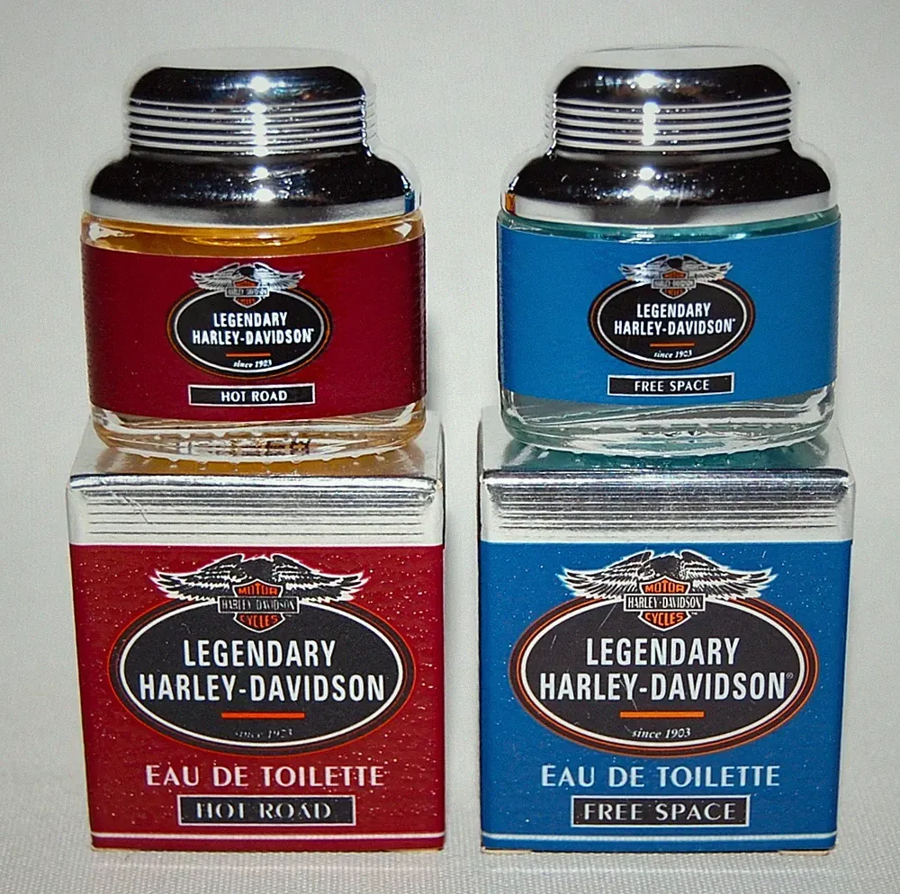 2x Legendary Harley-Davidson Eau de Toilette Hot Road 3,8 ml Parfüm Vintage NEU