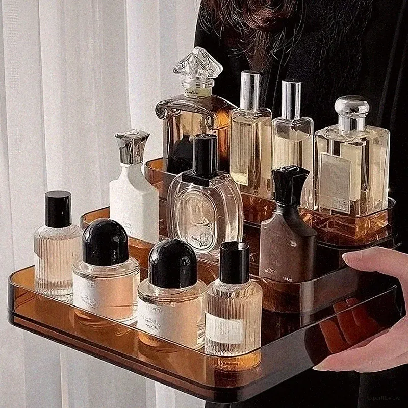 3 Ebenen Parfüm Regal Make-up Kosmetik Tisch Organizer Aufbewahrung Regal Präsentationsständer