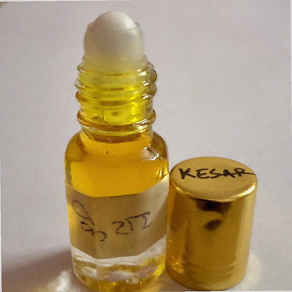 3 ml natürlicher KESAR SAFFRAN Duft ATTAR / ITTAR Itra Parfümöl hindu puja