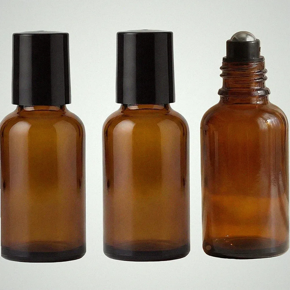 3 Stück 50 ml gehobene leere nachfüllbare Glasflaschen zum Rollen von ätheris...