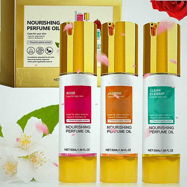 3 Stück Clean Elegance Parfüm Öl Nourishing, 50ml Damen Pflegeparfümöl