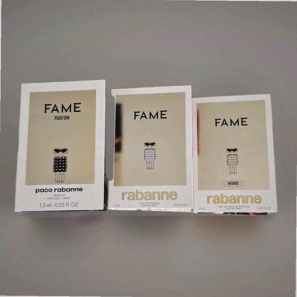 3 Verschiedene Proben Paco Rabanne Fame - Intense - Le Parfum - 3x1,5 ml Spray