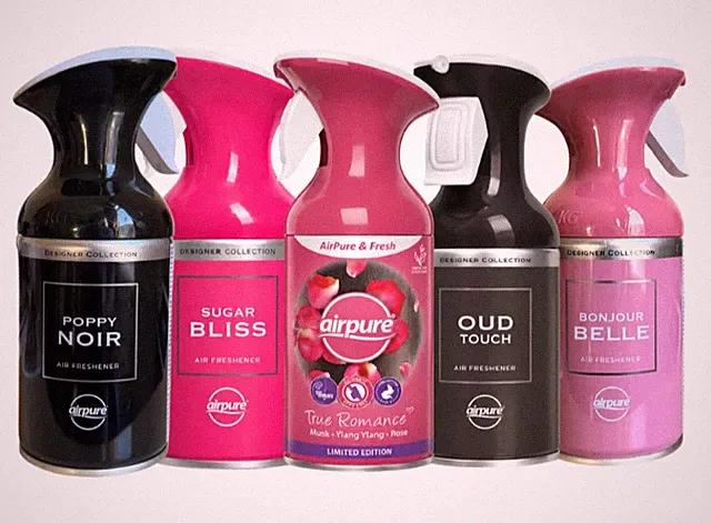 3 x Airpure Designer Collection Trigger Spray Lufterfrischer 250ml - Duft wählbar