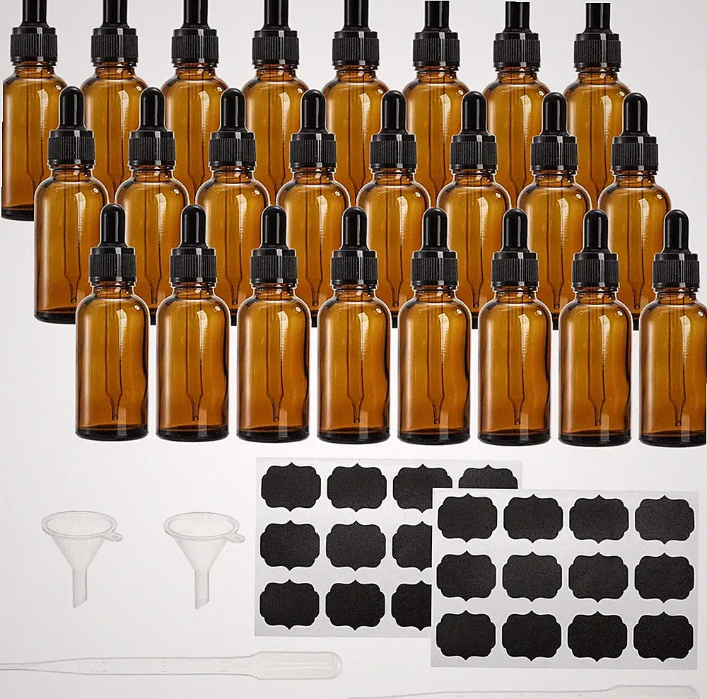 30ml Braunglas Pipettenflaschen Set für ätherische Öle Parfüm Liquids