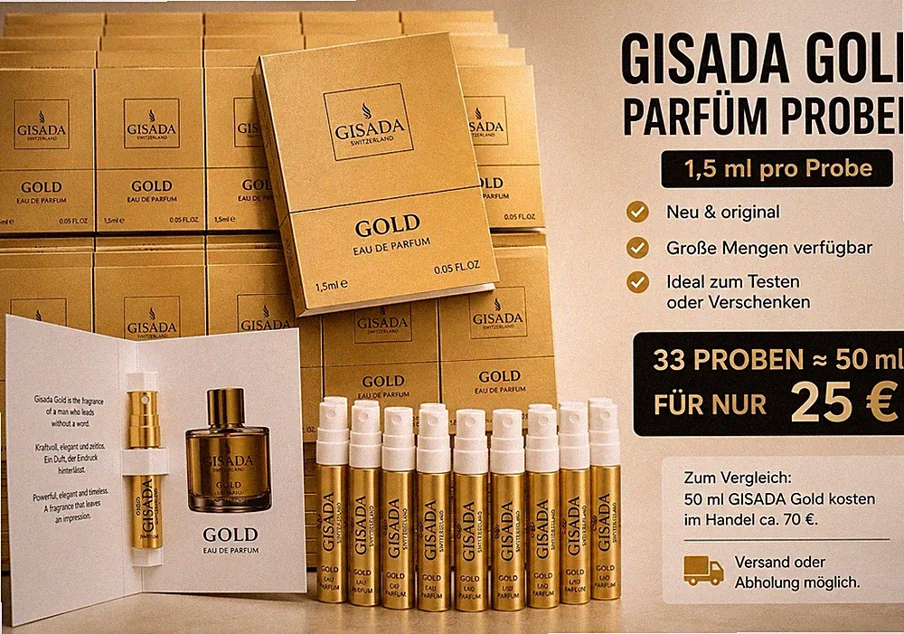 33x GISADA Gold Eau de Parfum 1,5 ml Duftprobe Parfum