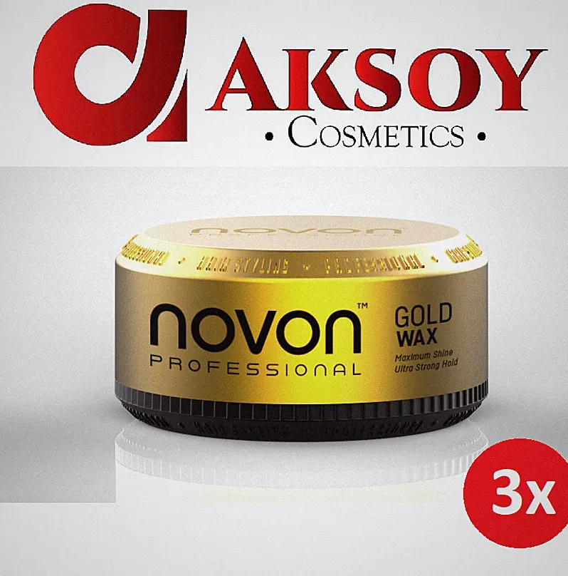 (35,33€/1L) 3x Novon Professional Gold Wax 150ml Haarwax frisch parfüm Duftend