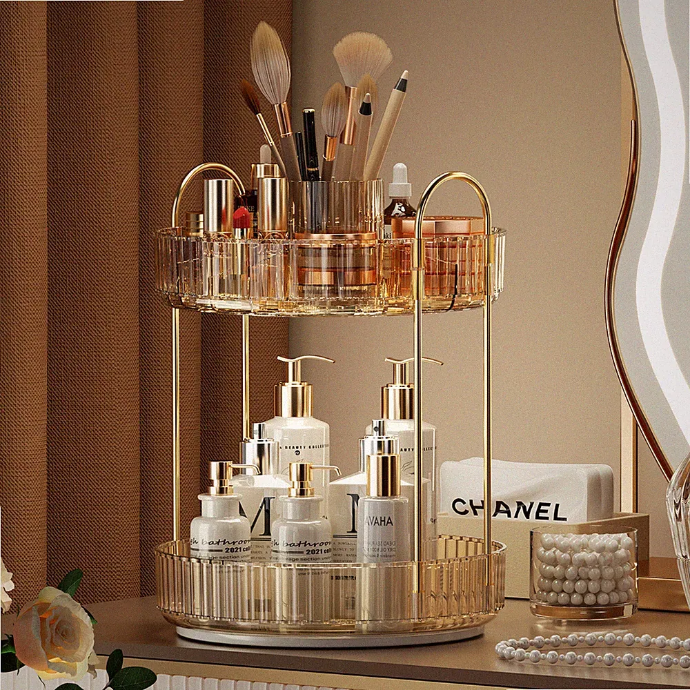 360 drehbarer Make-up Organizer Kosmetik Aufbewahrungsbox Parfüm Display Ständer Halter