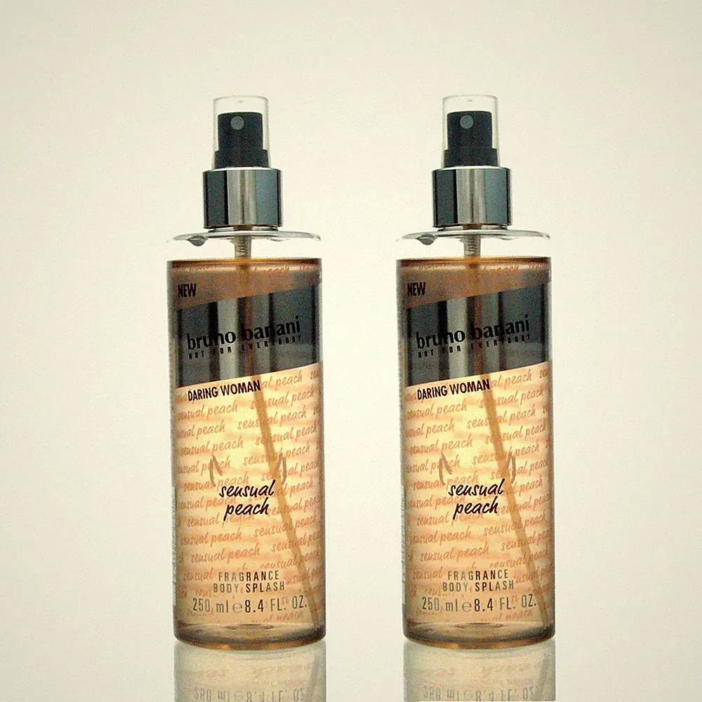 (37,90 EUR/l) 2x Bruno Banani Woman Sensual Peach Body Splash 250 ml = 500 ml