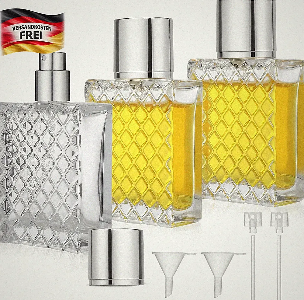 3er Set Parfümzerstäuber 50ml leer klein und handlich für unterwegs