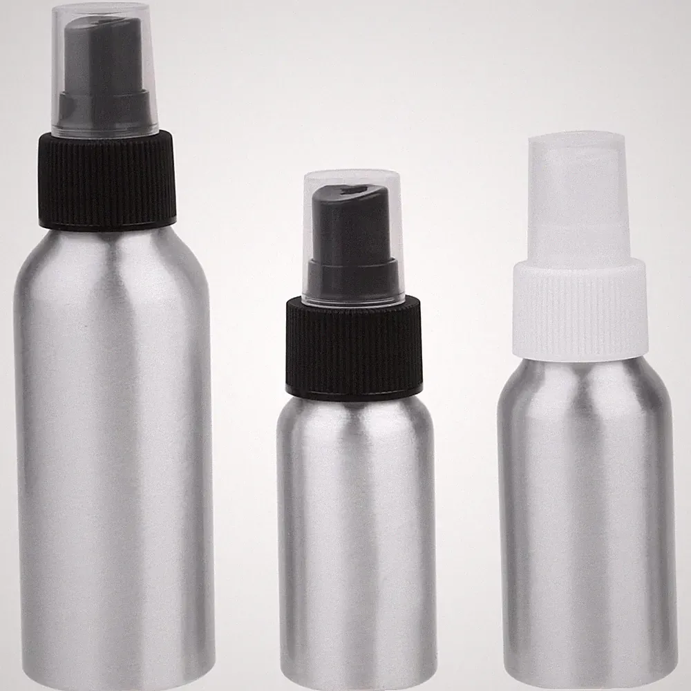 3pcs 30ml 50 ml 100 ml Aluminium -Parfümflaschen Sprühdüsenflasche (schwarz)